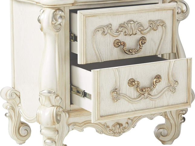 31" Brown Two Drawers Nightstand