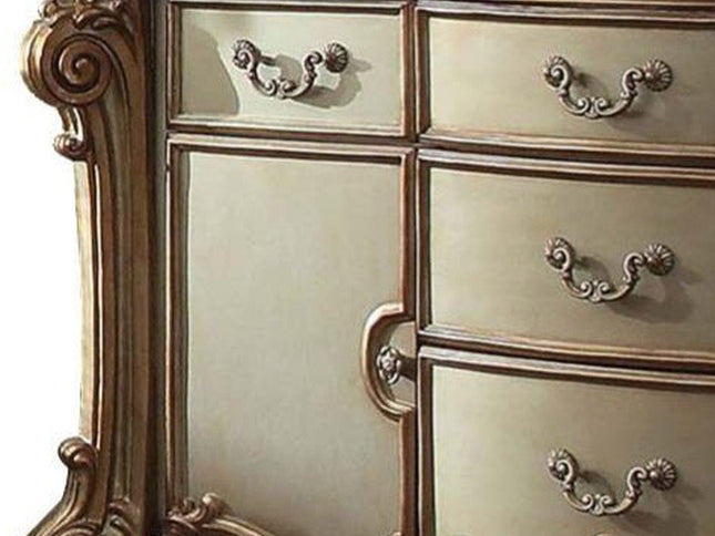 71" Gold Solid Wood Dresser