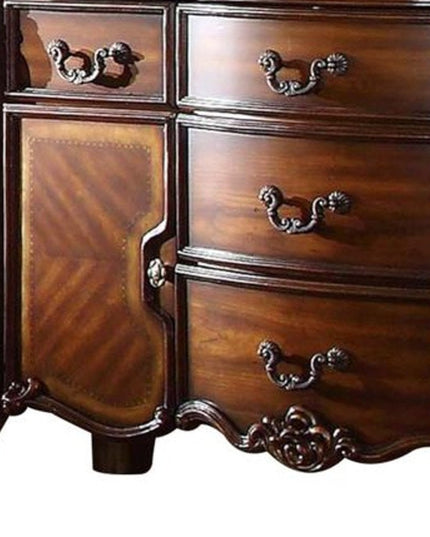 71" Solid Wood Five Drawer Dresser