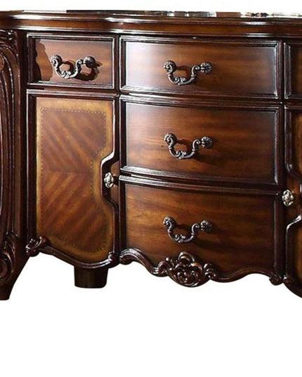 71" Solid Wood Five Drawer Dresser