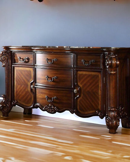 71" Solid Wood Five Drawer Dresser