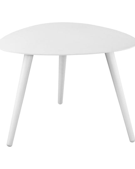 14" White Aluminum End Table