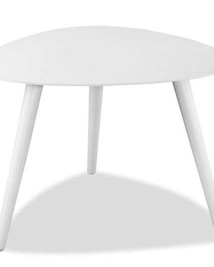 14" White Aluminum End Table