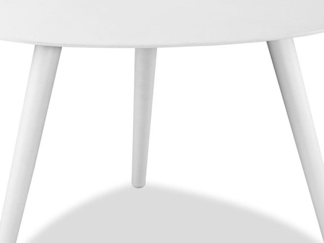 14" White Aluminum End Table