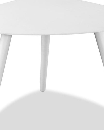 14" White Aluminum End Table