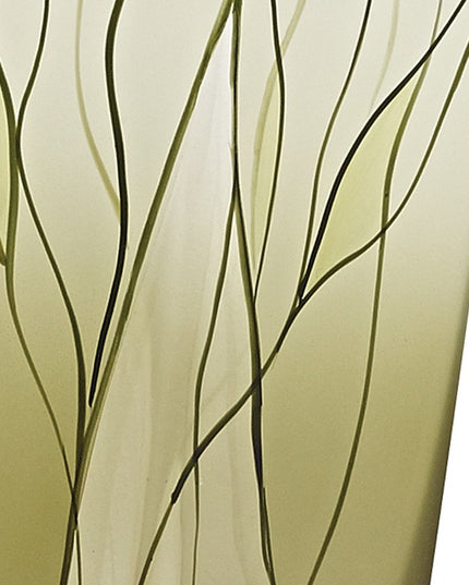 8" Green Cylinder Crystal Glass Table Vase