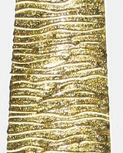 11" Clear And Gold Cylinder Lead Free Crystal Table Vase