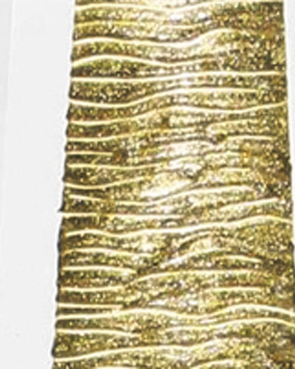 11" Clear And Gold Cylinder Lead Free Crystal Table Vase