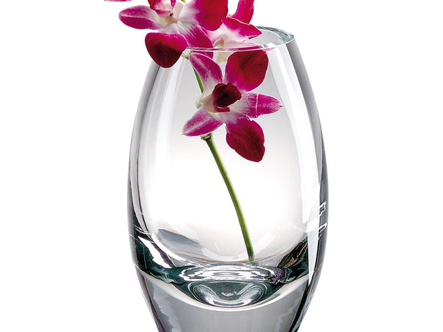 11" Clear Lead Free Crystal Oval Table Vase