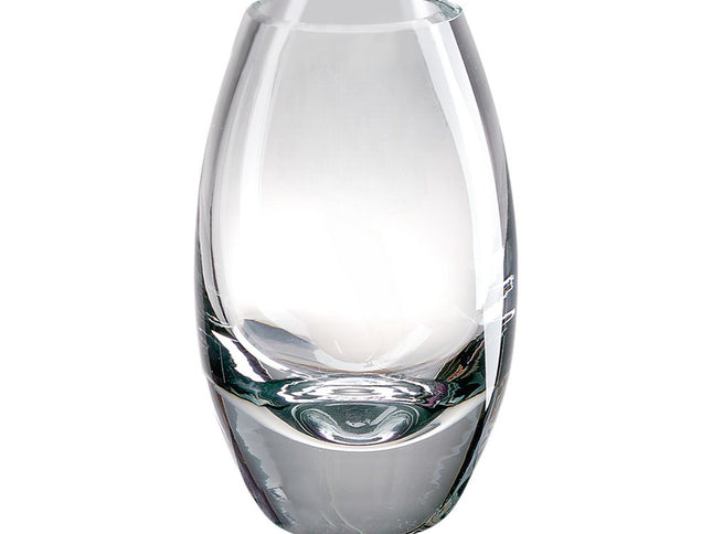 11" Clear Lead Free Crystal Oval Table Vase