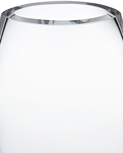 8" Clear Oval Crystal Glass Table Vase