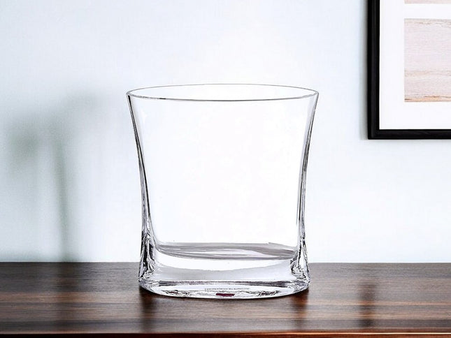 7" Clear Oval Crystal Glass Table Vase