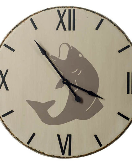 3" Circle Black Wood Analog Wall Clock