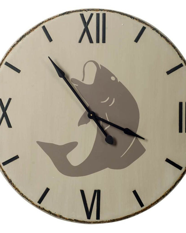 3" Circle Black Wood Analog Wall Clock