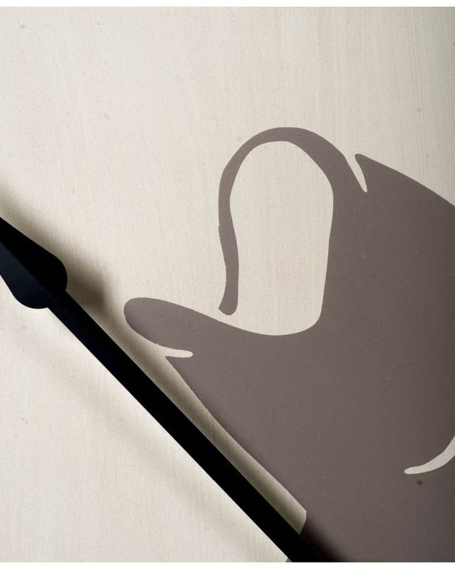 3" Circle Black Wood Analog Wall Clock