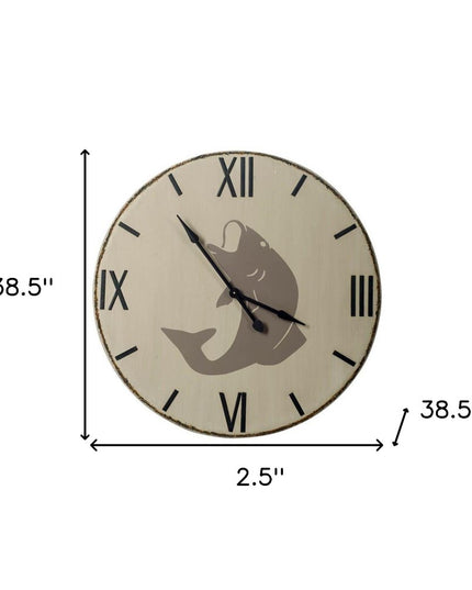 3" Circle Black Wood Analog Wall Clock