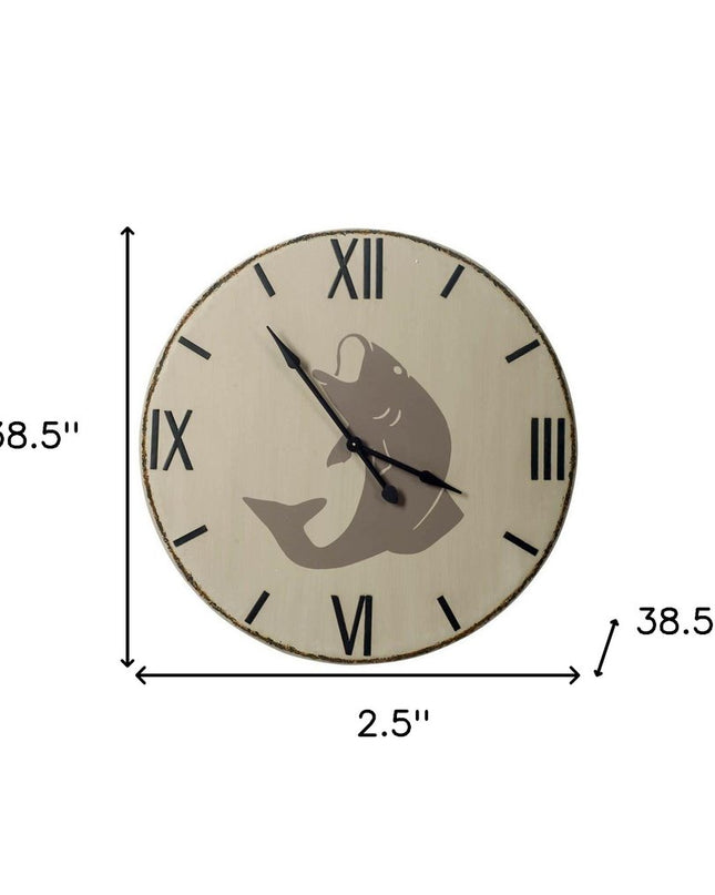 3" Circle Black Wood Analog Wall Clock