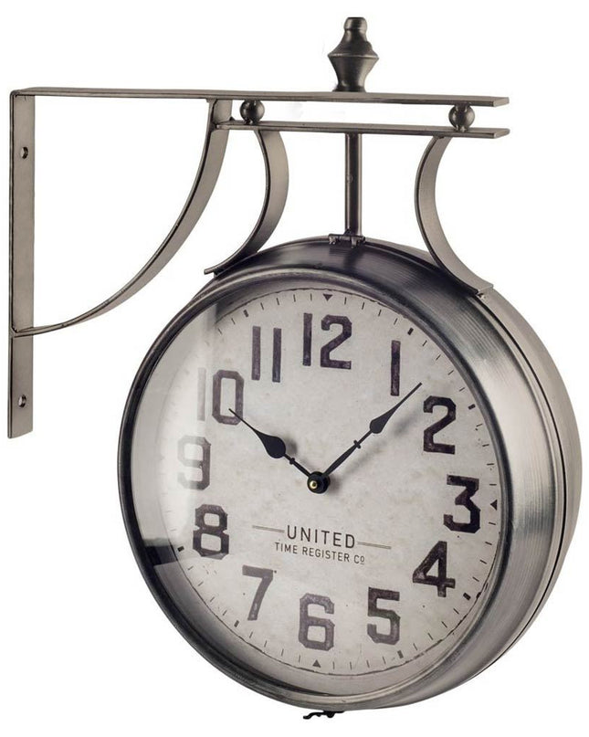 5" Circle Black Glass Analog Wall Clock