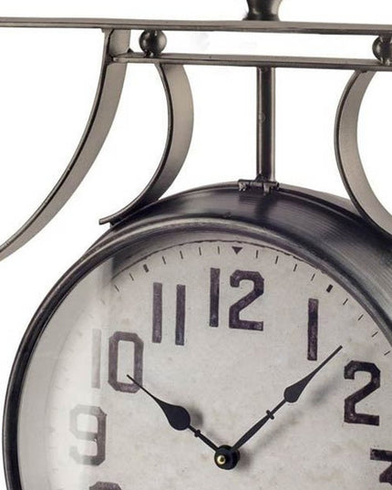 5" Circle Black Glass Analog Wall Clock