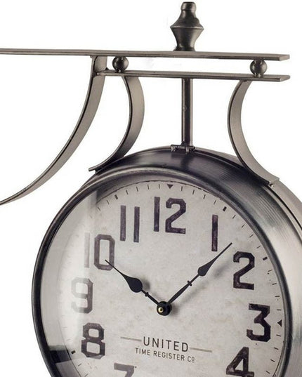 5" Circle Black Glass Analog Wall Clock