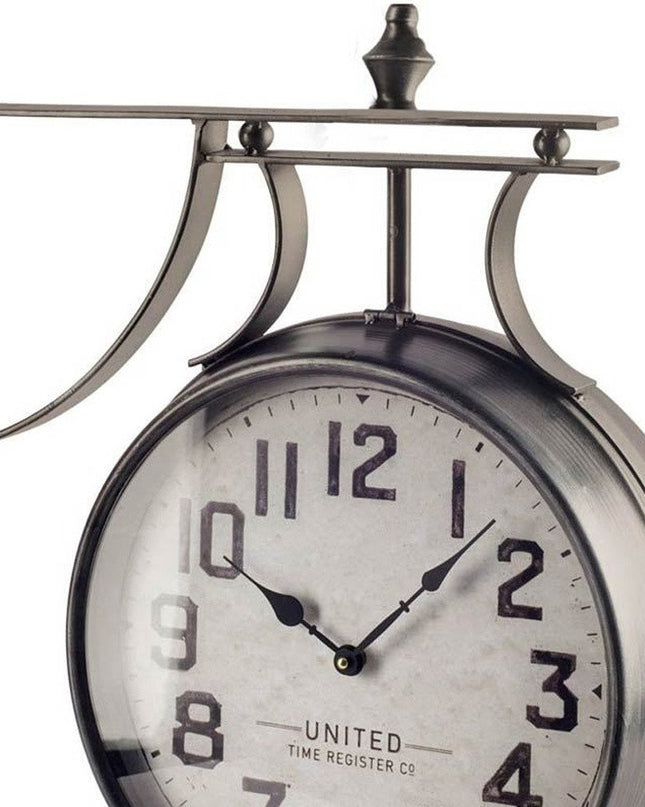 5" Circle Black Glass Analog Wall Clock