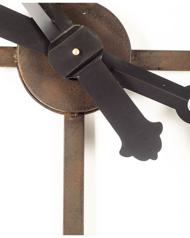 50" Circle Black Metal Skeleton Wall Clock