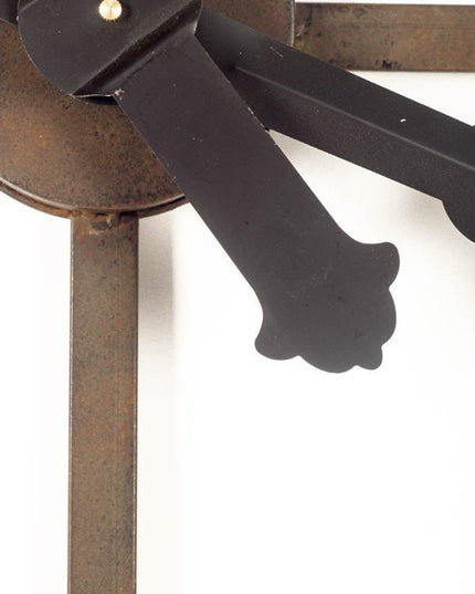 50" Circle Black Metal Skeleton Wall Clock