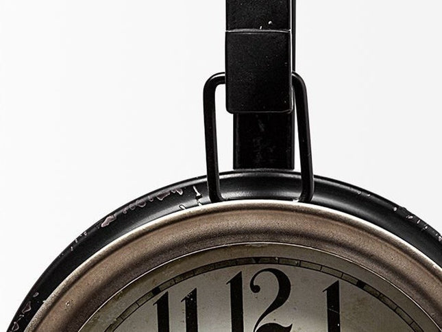 Metallic Brown Metal Hanging Desk Table Clock