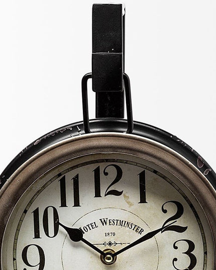 Metallic Brown Metal Hanging Desk Table Clock