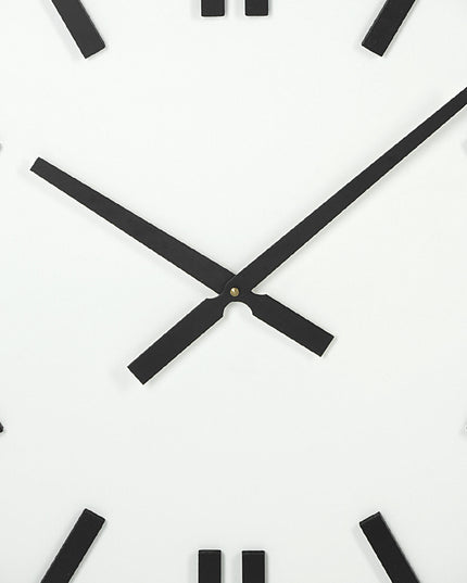 24" Round Large Modern Wall Clock With White Face And Non-Numarical Number