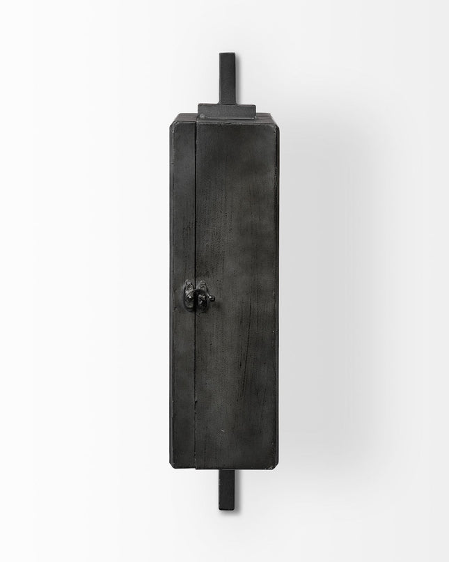 Rectangular Large Black Industrial Style Wall Clock