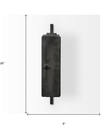 Rectangular Large Black Industrial Style Wall Clock