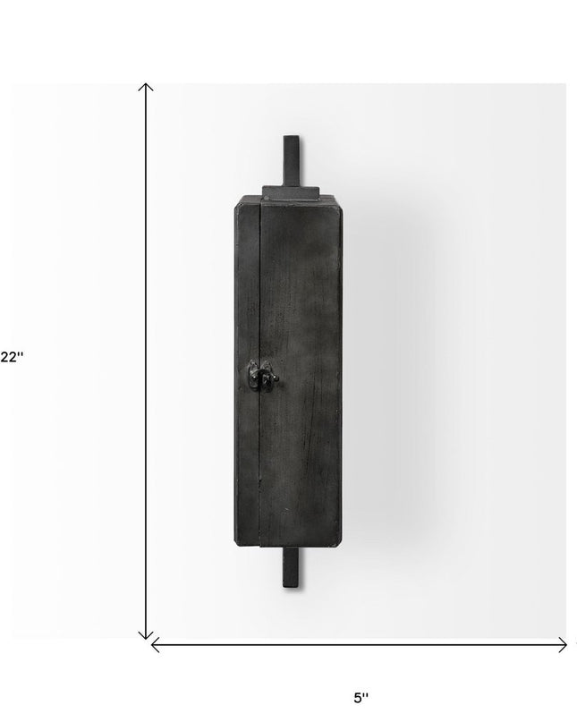 Rectangular Large Black Industrial Style Wall Clock