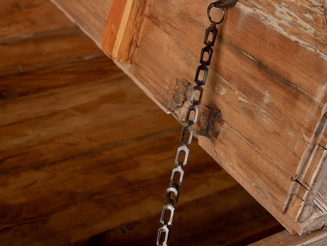 49" Natural Wood Octagon Distressed Lift Top Abstract Coffee Table