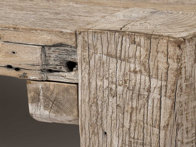 48" Natural Wood Distressed Coffee Table