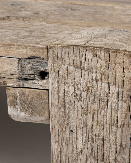 48" Natural Wood Distressed Coffee Table