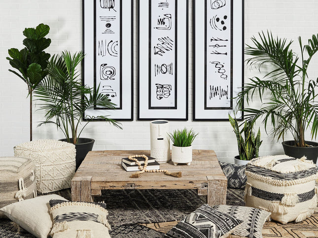 48" Natural Wood Distressed Coffee Table