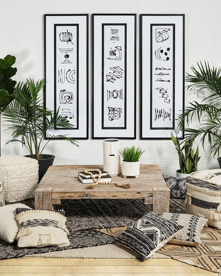 48" Natural Wood Distressed Coffee Table