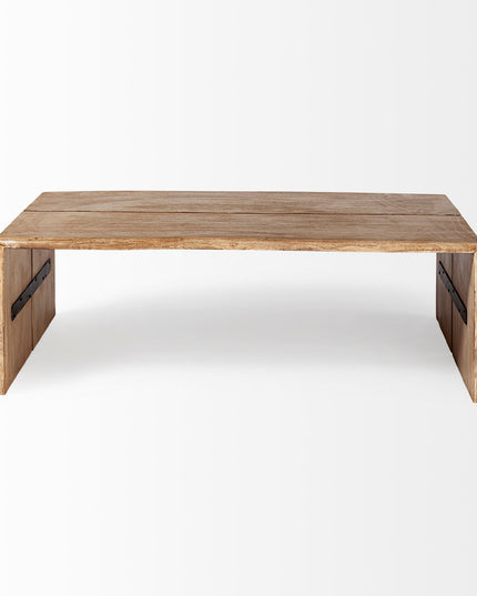 48" Brown Solid Wood Coffee Table