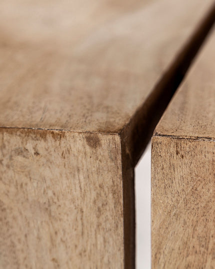 48" Brown Solid Wood Coffee Table