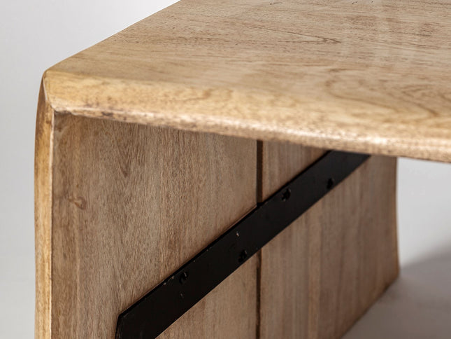 48" Brown Solid Wood Coffee Table