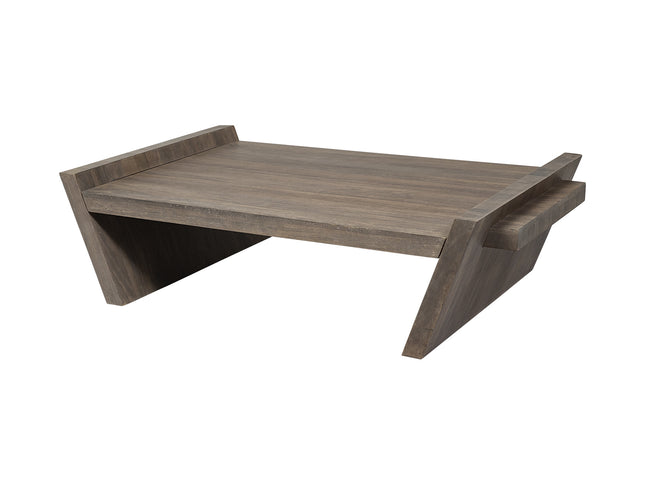 59" Brown Wood Coffee Table
