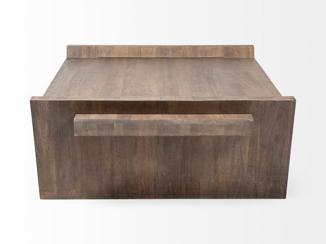 59" Brown Wood Coffee Table