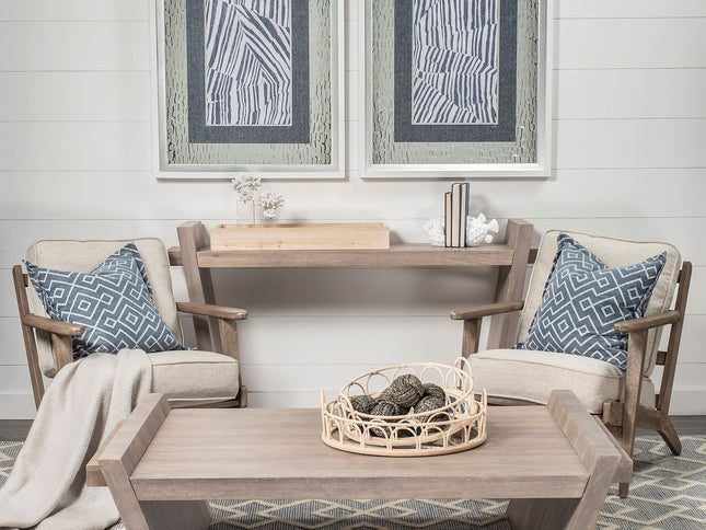 59" Brown Wood Coffee Table