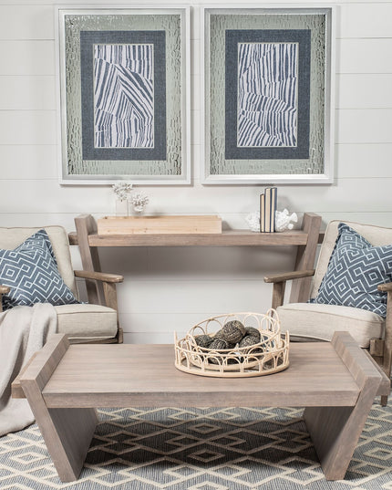 59" Brown Wood Coffee Table