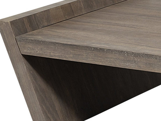 59" Brown Wood Coffee Table