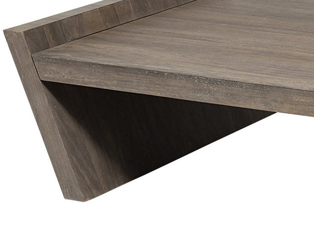 59" Brown Wood Coffee Table