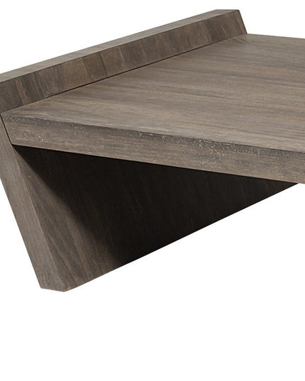 59" Brown Wood Coffee Table