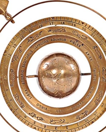 8" Bronze Metal Armillary Sphere Tabletop Sculpture