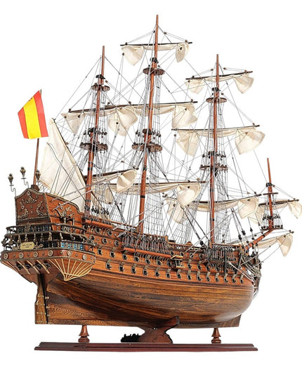 Sailboat Model With Chrome And Brass Fittings